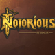 A logo of Notorious Studios.